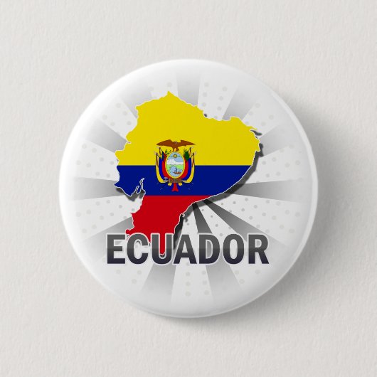 Ecuador-Flaggen-Karte 2,0 Button (Vorderseite)
