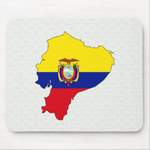 Ecuador-Flaggen-Karte Größengleich Mousepad