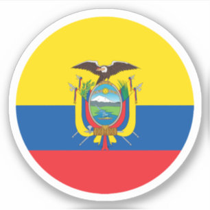 Ecuador-Flaggen-Rundaufkleber Aufkleber