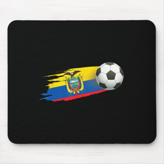 Ecuador-Flaggen-Trikot - Fußball Ll Fußll Mousepad (Vorne)