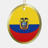 Ecuador-Flaggen-Verzierung Keramikornament (Links)