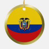 Ecuador-Flaggen-Verzierung Keramikornament (Hinten)
