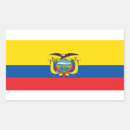Ecuador* Flaggenaufkleber Bendera de Ecuador Rechteckiger Aufkleber