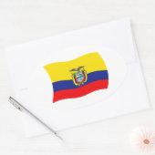 Ecuador-Flaggenaufkleber Ovaler Aufkleber (Umschlag)