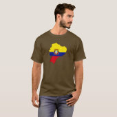 Ecuador-Flaggenkarte T-Shirt (Vorne ganz)