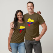 Ecuador-Flaggenkarte T-Shirt (Unisex)
