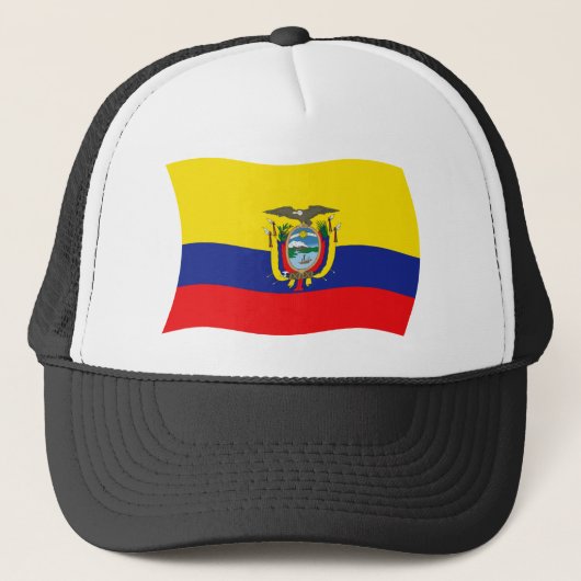 Ecuador-Flaggenmütze Truckerkappe (Vorderseite)