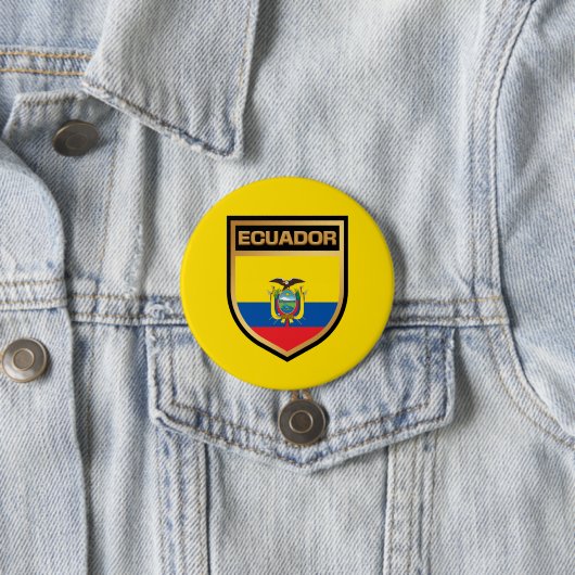 Ecuador-Flaggenschild Button (Beispiel)