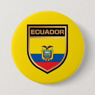 Ecuador-Flaggenschild Button