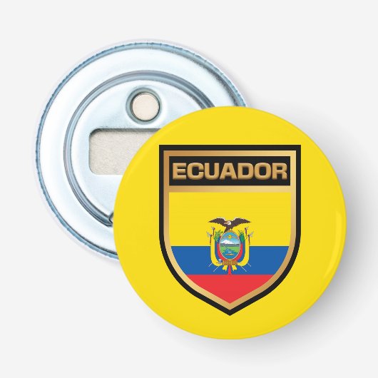 Ecuador-Flaggenschild Flaschenöffner (Vorderseite)