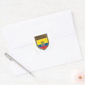 Ecuador-Flaggenschild Quadratischer Aufkleber (Umschlag)