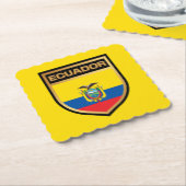Ecuador-Flaggenschild Untersetzer (angewinkelt)