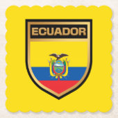 Ecuador-Flaggenschild Untersetzer (Vorderseite)