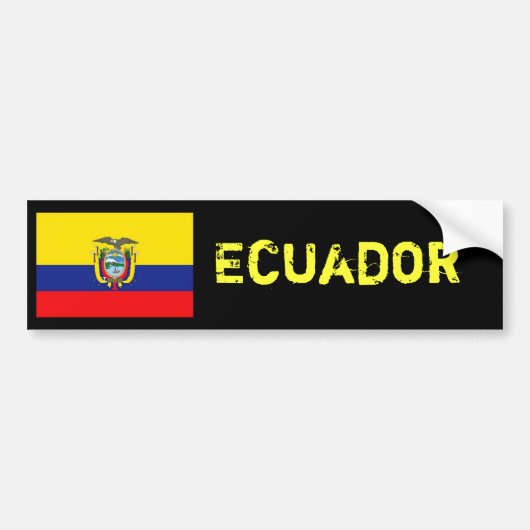 Ecuador-Flaggenstoßdämpfer Autoaufkleber (Vorne)
