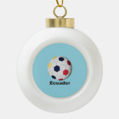 Ecuador Fußball Keramik Kugel-Ornament (Vorderseite)