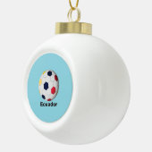 Ecuador Fußball Keramik Kugel-Ornament (Rechts)