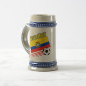 Ecuador-Fußball-Team Bierglas (Vorderseite Links)