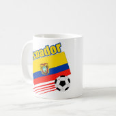 Ecuador-Fußball-Team Kaffeetasse (Vorderseite Links)