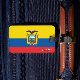 Ecuador Gepäckmarken, patriotische Ecuador-Flagge Gepäckanhänger