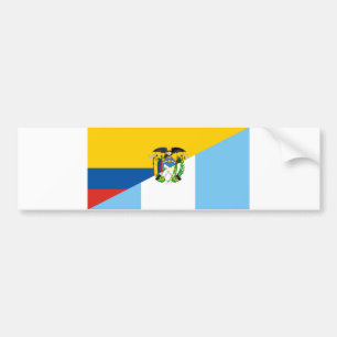 Ecuador Guatemala - Halbfahndungsland Autoaufkleber