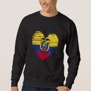 Ecuador Herz ecuadorianische Flagge Ecuadorianisch Sweatshirt