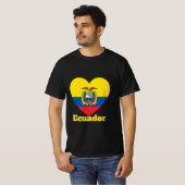 Ecuador Herzenflagge T - Shirt (Vorne ganz)