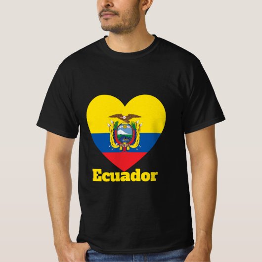 Ecuador Herzenflagge T - Shirt (Vorderseite)