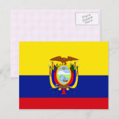 Ecuador Hochwertige Flagge Postkarte (Vorne/Hinten)