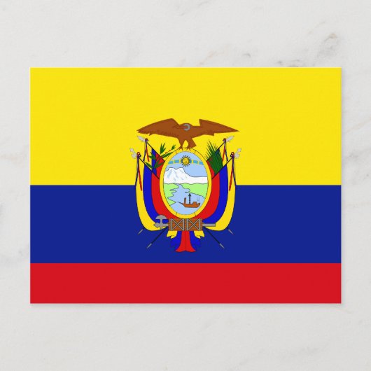 Ecuador Hochwertige Flagge Postkarte (Vorderseite)
