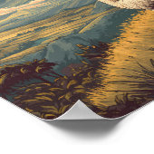 Ecuador Illustration Travel Art Vintag Poster (Ecke)