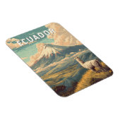 Ecuador Illustration Travel Art Vintage Magnet (Rechte Seite)