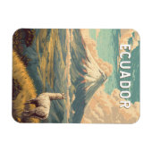 Ecuador Illustration Travel Art Vintage Magnet (Horizontal)