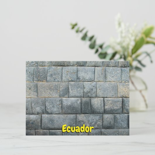 Ecuador Inca-Wandkarte (Stehend Vorderseite)