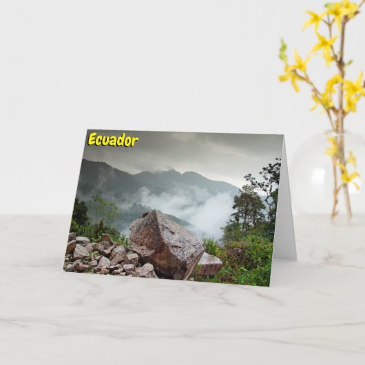 Ecuador Karte (Gelbe Blume)