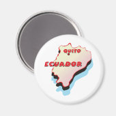 Ecuador Karte Magnet (Vorderseite/Rückseite)