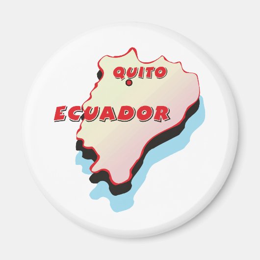 Ecuador Karte Magnet (Vorne)