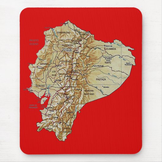Ecuador-Karte Mousepad (Vorne)