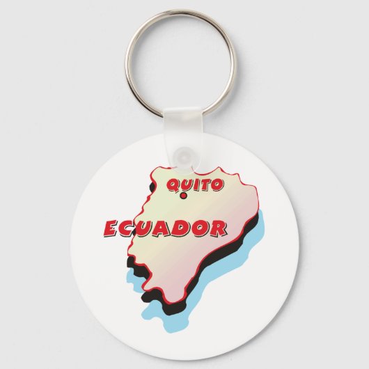 Ecuador Karte Schlüsselanhänger (Vorderseite)