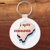 Ecuador Karte Schlüsselanhänger (Vorderseite)