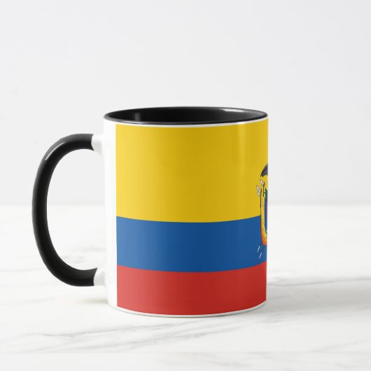 Ecuador-Landesflaggesymbol lang Tasse (Links)