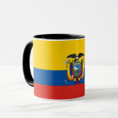 Ecuador-Landesflaggesymbol lang Tasse (Vorderseite Links)