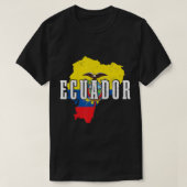 Ecuador Map Pride Ecuadoria Flag T - Shirt (Design vorne)