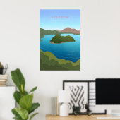 Ecuador Minimal Reiseplakat Poster (Heimbüro)