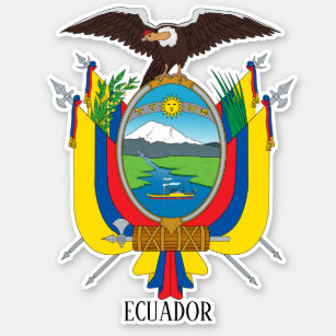 Ecuador National Coat of Arms Patriotic Aufkleber