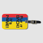 Ecuador National Flag Funny Patriotic Gepäckanhänger (Vorderseite (Horizontal))