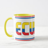 Ecuador National Flag Patriotic Kaffee Tasse (Links)