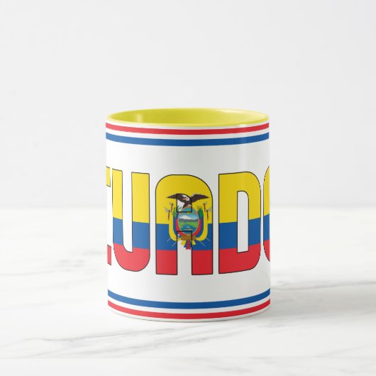 Ecuador National Flag Patriotic Kaffee Tasse (Zentrum)