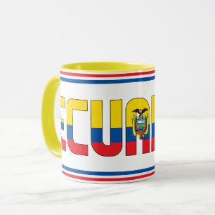 Ecuador National Flag Patriotic Kaffee Tasse