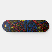 Ecuador National Pride Wordcloud Skateboard (Horizontal)