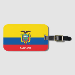 Ecuador Nationale Flagge Patriotisch Gepäckanhänger